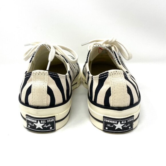Converse Chuck 70 Low Black Zebra Stripes Black Beige Women's Size 7 - Picture 6 of 8
